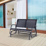 thumbnail of Outsunny Panchina a Dondolo in Metallo Panca da Esterno Giardino Nera