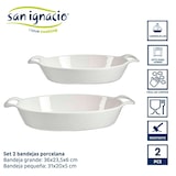 thumbnail of San Ignacio VESSIA - Conjunto de 2 Bandejas Ovais com Alças 36 x 23,5cm