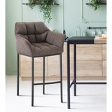 thumbnail of Taburete de Bar Damaso Tela con Base de Cuatro Patas Gris/Negro