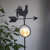 thumbnail of LED Solar Gartenstecker Hahn m. Windrichtungspfeil 81cm Sensor schwarz
