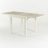 thumbnail of Mesa de terraza extensible de aluminio blanco roto 90-180cm