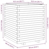 thumbnail of vidaXL Pflanzkübel Wachsbraun 60x60x72,5 cm Massivholz Kiefer