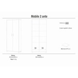 thumbnail of SARMOG MOBILE 2 ANTE KIT L29 P83 H190 in truciolare nobilitato color noce stelvio e bianco fiammato