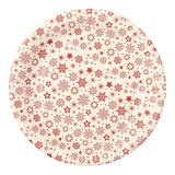 thumbnail of VEPATIM 60 Pappteller rund Ø 23 cm weiss mit roten Schneeflocken