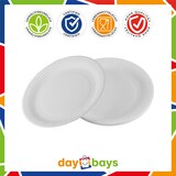 thumbnail of DayBays 1000 Stk. Pappteller - Imbissteller KU18 rund Ø18 cm weiß ohne Beschichtung