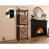 thumbnail of DELUKE® Kaminholzregal innen Metall STAPO 25x50x150cm Brennholzregal innen Kaminholzständer Kaminholzhalter Feuerholzregal Holz stapeln Wohnzimmer
