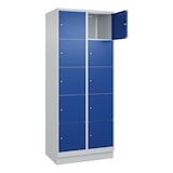 thumbnail of C+P Schließfachschrank Classic PLUS, Sockel, 2 Abteile, 1950x800x500mm, 7035/501