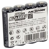 thumbnail of Ansmann Mignon LR06 AA NiZn Akku 1,6 Volt 2500mWh im 4er Set