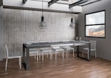 thumbnail of Ausziehbarer Tisch 90x120/224 cm Tecno Evolution Cement Anthrazit Gestell