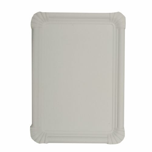 ABC Pak 250 Teller, Pappe [rc] eckig 16 cm x 23 cm weiss (95651, 250 Stück)