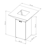 thumbnail of brasero cevenol acier normal 74 gris anthracite double cuve