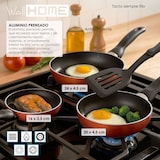 thumbnail of WellHome - 12-teiliges Edelstahl-Kochgeschirrset mit 3 Bratpfannen Ø16/20/24cm, Kupfergepresstes Aluminium