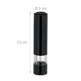 thumbnail of Relaxdays Salz und Pfeffermühle, 2er Set, Edelstahl, Keramikmahlwerk, elektrische Gewürzmühlen, mit LED-Licht, schwarz