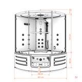 thumbnail of Dampfdusche Whirlpool Dusche Duschkabine K70-SW-EH-EC-SC 150x150cm Schlauchreinigung+Scheibenversiegelung
