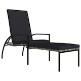 thumbnail of vidaXL Sonnenliege mit Fußhocker PE-Rattan Grau