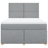 thumbnail of vidaXL Boxspringbett mit Matratze Hellgrau 140x190 cm Stoff