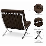 thumbnail of Barcelona Chair - Donker Mokka Bruin - Leer