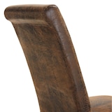 thumbnail of tectake Ensemble de 6 chaises de salle à manger aspect cuir marron foncé - 403501