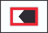 thumbnail of Begrenzte Fahrwasserbreite Durchfahrtsbreite begrenzt Symbol Schild A4 Rückseite selbstklebend