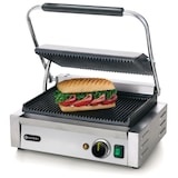 thumbnail of Grill de contact "Panini", HENDI, dessus et dessous rainurés, 230V/2200W, 430x370x(H)210mm