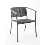 thumbnail of METRO PROFESSIONAL Cadeira empilhável com braços, alumínio/revestimento têxtil, cinzento escuro/cinzento