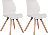 thumbnail of CHEFGASTRO 2er-Set Esszimmerstuhl MALIBU Kunstleder HxBxT 87,5x49x58cm Weiß Küchenstuhl