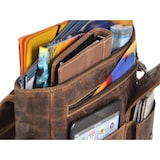 thumbnail of Greenburry Umhängetasche Leder braun Vintage Messenger Schultertasche Herren 36x31cm