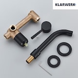 thumbnail of NAVIS | Rubinetteria da bagno montaggio a parete Ottone spazzolato in 2 parti | Miscelatore semplice in acciaio inox rubinetto per hotel  gastronomia