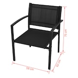 thumbnail of Helloshop26 - Mobili da giardino mobili da esterno set di mobili 4 pezzi Textilene nero 02_0016280