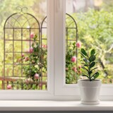 thumbnail of Relaxdays Rankgitter Metall, 2er Set, Rankhilfe für Kletterpflanzen, zum Stecken, Rankspalier HxBxT: 220x52x2 cm, braun