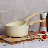 thumbnail of Menastyl - Set de 7 pièces colorama crème - poêles/casseroles/faitout - en aluminium - revêtement antiadhésif en céramique