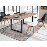 thumbnail of SIT Möbel Tree edge eettafel 180 x 90 cm | Tafelblad wild eiken | onderstel metaal antiek zwart | B180xD90xH76 cm | 07107-28 |Serie TABLE & BENCHES