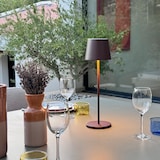 thumbnail of Lumisky Lampada da tavolo senza fili KELLY H38CM Acciaio Marrone