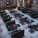 thumbnail of 360Home Gastro Sitzbank Dinerbank Sofa Gastronomiemöbel Cafe Bar Restaurants Hotel Einrichtung Stuhl 120*65*85cm 【A28-91 】Schwarz