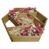 thumbnail of Pflanzkasten HWC-L70, Blumentopf Blumenbeet 7 Fächer, eckig 100x87cm Outdoor Tanne Holz MVG-zertifiziert, braun