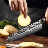 thumbnail of Wakoli EBO Damast Fleischmesser Kiritsuke 20cm Klinge schwarzer Eichenholzgriff