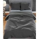 thumbnail of Teddyplüsch Winter Bettwäsche Schwarz Anthrazit 155x220cm 4 teilig Uni