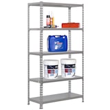 thumbnail of SimonRack Metallregal, 1800x900x500 mm, 5 Ebenen, Metallboden, 180 kg Biegepunkt, Grau - Simonclick