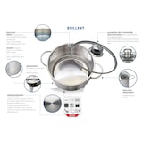 thumbnail of ELO Basic Dämpfer Brillant 18 cm, Edelstahl, induktionsgeeignet