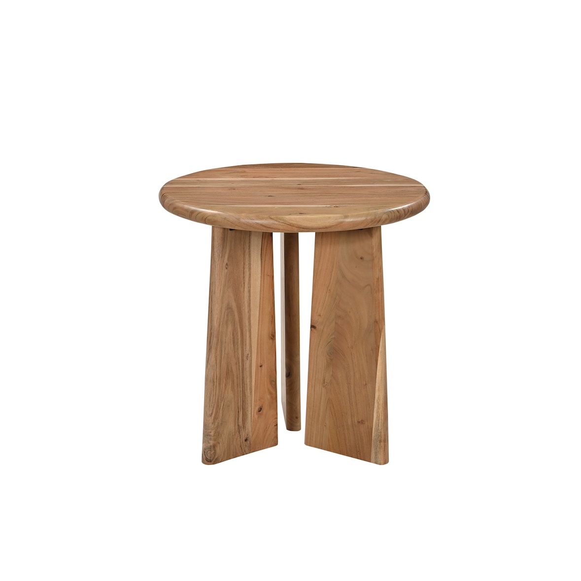 SIT Möbel Table d'appoint Ø 60 cm | avec bords arrondis | Acacia massif, naturel | L 60 x P 60 cm H 60 cm