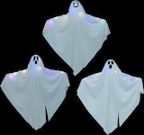 thumbnail of vidaXL Hängender Halloween Geist mit 3 LEDs 3 pcs Weiß 52 x 62 cm
