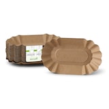 thumbnail of greenbox - Pappschalen 19,5 x 11 x 3 cm, braun, oval, 1000 St.