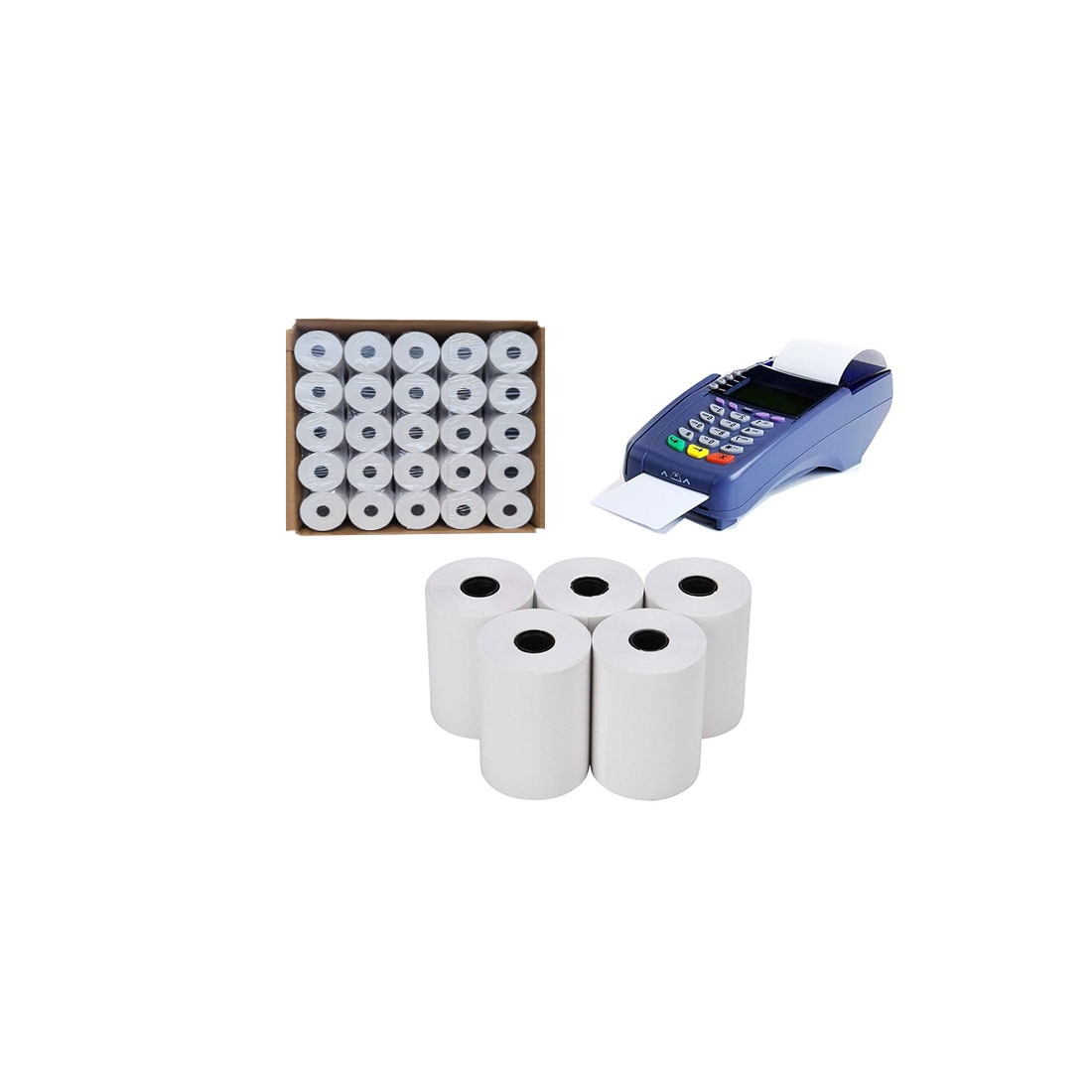 Thermorollen 50 Stück - 57 mm x 30 m | Ø 12 mm | BPA-freies Thermopapier | Bonrollen für EC-Geräte, Kassen, Bondrucker | Hochweiß & langlebig