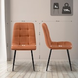 thumbnail of Chaise de salle à manger Tilde Tissu/Orange
