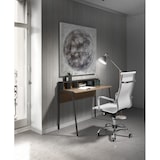 thumbnail of Escritorio 622 modelo HELSINKI de melamina Nogal, y patas metálicas grafito, de HERDASA.