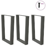 thumbnail of vidaXL Esstisch Beine V-Form 3 Stück Anthrazit 70x(72-73,3) cm Stahl