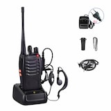 thumbnail of Pack de 4 walkie talkies portátiles con cargador UE y auriculares