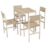 thumbnail of Set Tavolo Bar Con 4 Sedie Mod. PORTOFINO colore beige e rovere chiaro by Yelloo