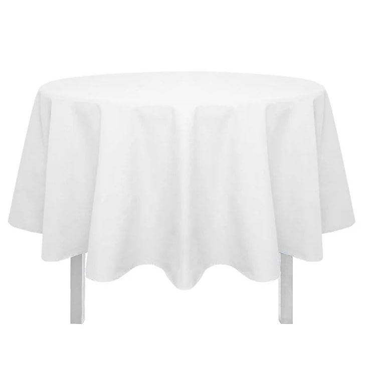 METRO Professional Tischdecke Ocean, Polyester, Ø 145 cm, weiß