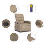 thumbnail of vidaXL Massagesessel Cappuccino-Braun Kunstleder